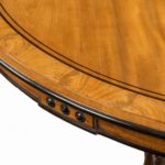 A George IV ebony-inlaid mahogany tilt-top centre table detail