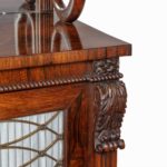 A pair of George IV rosewood side cabinets by Gillows corner