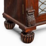 A pair of George IV rosewood side cabinets by Gillows feet