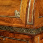 An impressive and monumental rosewood Regency kneehole bureau cabinet with ormolu mounts of exceptional quality, attributed to Seddon and Morel