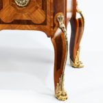 A French kingwood marquetery commode leg detail