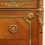 French marble topped kingwood commode details