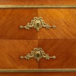 French marble topped kingwood commode detail