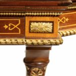 A Victorian fine satinwood ladies’ writing table attributed to Holland and Sons details