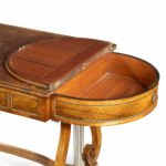 Regency period rosewood sofa games table attributed to Gillows of Lancaster detail open