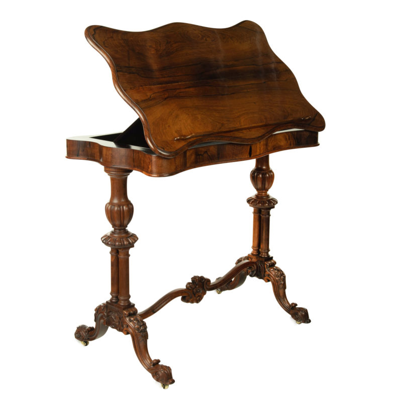 An early Victorian rosewood reading table