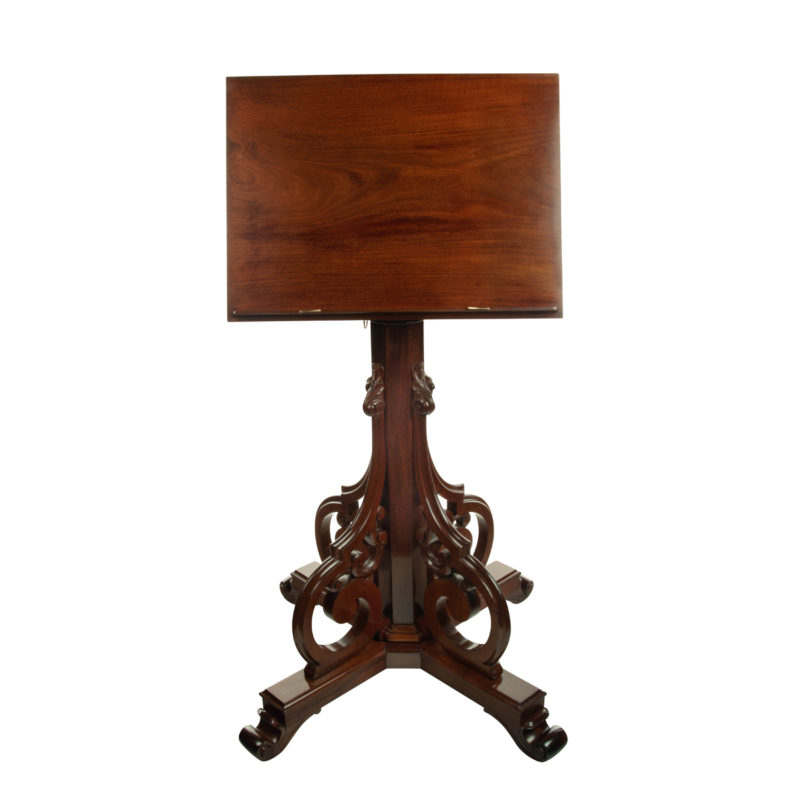 A large mahogany lectern by Vabsley of Plymouth,