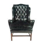 A generous George III wing arm chair, front