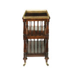 A small late Regency free-standing rosewood open bookcase, attributed to Gillow detail side