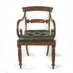 Late Regency rosewood desk chair attributed to Gillows main