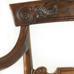 Late Regency rosewood desk chair attributed to Gillows details