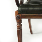 Late Regency rosewood desk chair attributed to Gillows detail
