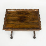 A George IV rosewood tray top table, attributed to Gillows top