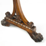 A George IV rosewood tray top table, attributed to Gillows leg