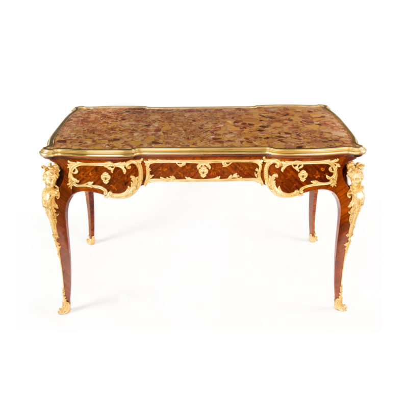 Napoleon kingwood marble free-standing writing table attributed to Sormani
