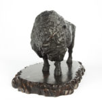 Meiji period bronze bison by Sano Takachika for the Kakuha Company
