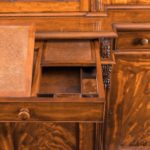 William IV mahogany breakfront bookcase firmly attributed Gillows of Lancaster details