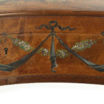 An Irish miniature satinwood piano sewing box painted by Herbert Cooper details