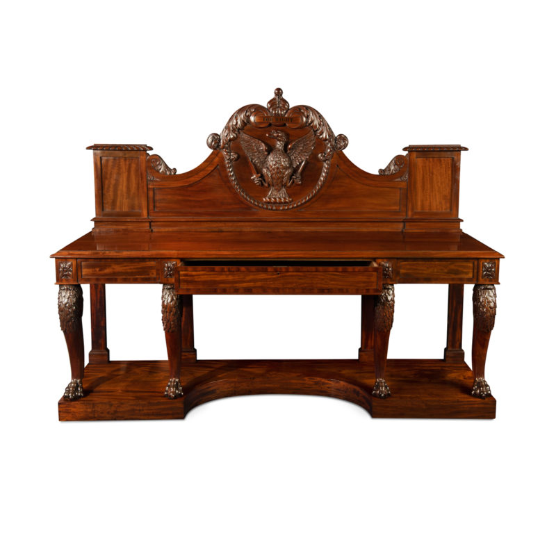 A large and impressive George IV mahogany serving table