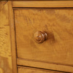 A West Indian satinwood gentleman’s compactum/press attributed to Holland & Sons handle detail