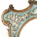 A delicate walnut easel dressing table mirror detail