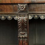 A late Regency rosewood breakfront open bookcase, attributed to Gillows detail