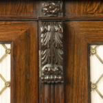 A late Regency rosewood breakfront four door side cabinet, attributed to Gillows details