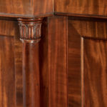 impressive late Regency six door mahogany bookcase attributed to Gillows details
