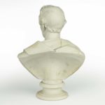 114A white Carrera marble bust of the Duke of Wellington by E W Wyon back