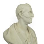 114A white Carrera marble bust of the Duke of Wellington by E W Wyon back