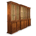 impressive late Regency six door mahogany bookcase attributed to Gillows side