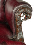 A fine pair of generous late Victorian mahogany eagle armchairs details