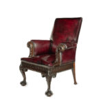 A fine pair of generous late Victorian mahogany eagle armchair