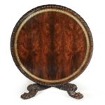 A large George IV brass inlaid rosewood centre table attributed to Gillows Main Image