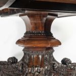 A large George IV brass inlaid rosewood centre table base