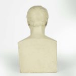A painted plaster herm bust of the Duke of Wellington by George Gammon Adams back