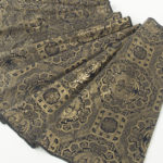 Chinese gold and blue silk brocade