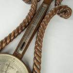 A Victorian anchor and rope barometer by Gray and Keen, Liverpool - rope details