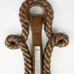 A Victorian anchor and rope barometer by Gray and Keen, Liverpool - details