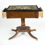 An unusual George IV specimen marble backgammon table attributed to Gillows open