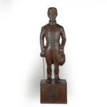 An Anglo-Indian teak carving of Arthur Wellesley, later the Duke of Wellington, circa 1803