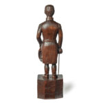 An Anglo-Indian teak carving of Arthur Wellesley, later the Duke of Wellington, circa 1803 back