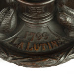 An oak inkwell carved from Lutine timber details