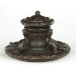An oak inkwell carved from Lutine timber