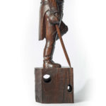 An Anglo-Indian teak carving of Arthur Wellesley, later the Duke of Wellington, circa 1803 side