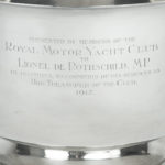 A silver presentation bowl by Mappin and Webb presented to Lionel de Rothschild, 1912 details