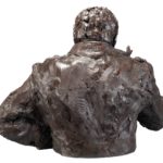 A bronze portrait of Sir Winston Churchill by Rufus Martin, 2023