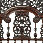 An impressive sissoo wood Anglo-Indian four poster bed details carved
