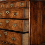 A very fine George I walnut tallboy drawer