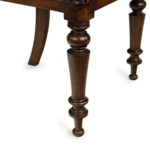Early Victorian century mahogany dining chairs, formerly the property of Captain Thomas Barker Devon leg
